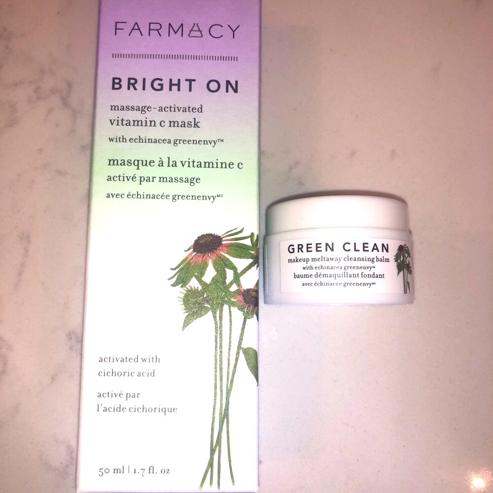 2x Farmacy: Bright Vitamin C Mask, Makeup Meltaway